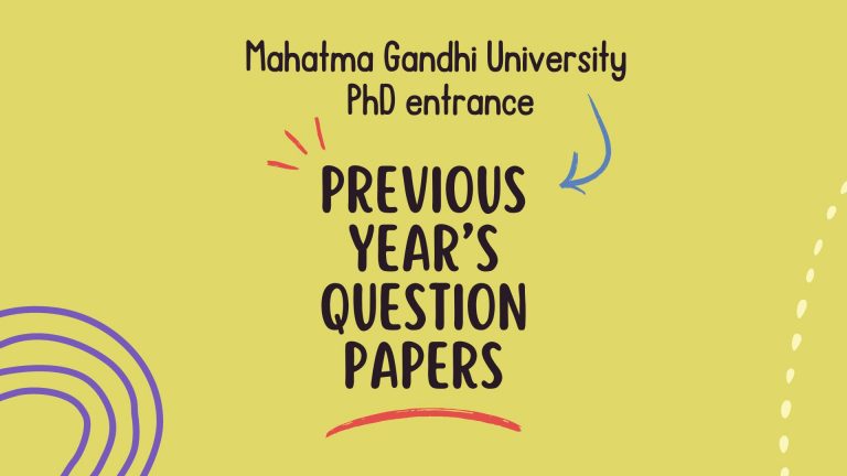 PhD entrance previous year’s question papers